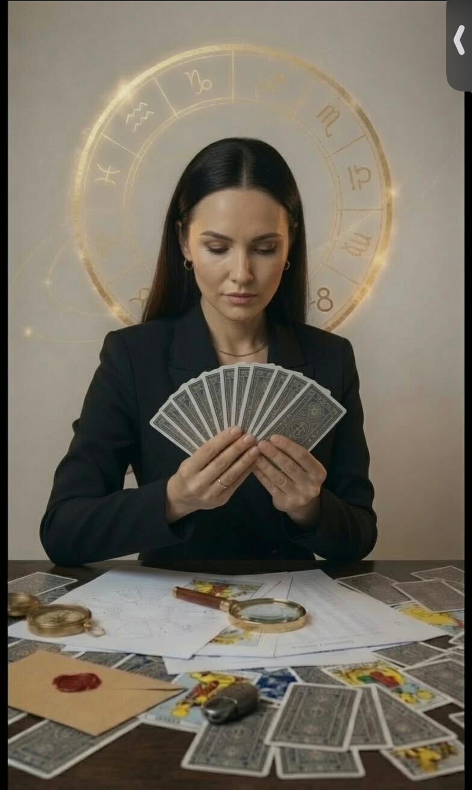 Amanda pregătind un ritual de magie albă